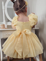 Lucy Puff Sleeve Yellow Baby Dress SIZE 000 - A Little Lacey