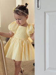 Lucy Puff Sleeve Yellow Baby Dress SIZE 000 - A Little Lacey