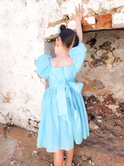 Lucy Girls Ocean Blue Dress - A Little Lacey