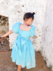 Lucy Girls Ocean Blue Dress - A Little Lacey