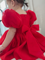 Lucy Baby Girls Red Christmas Romper - A Little Lacey