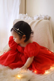 Lucy Baby Girls Red Christmas Romper - A Little Lacey