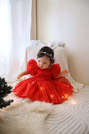 Lucy Baby Girls Red Christmas Romper - A Little Lacey