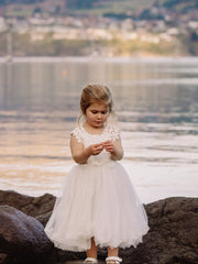 Layla Girls Ivory Tutu Dress - A Little Lacey