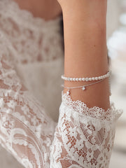 Little Pearl Charms Girls Bracelet - A Little Lacey