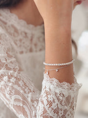 Little Pearl Charms Girls Bracelet - A Little Lacey
