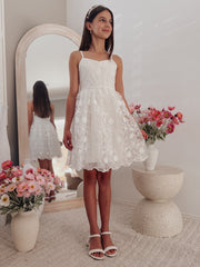 Lucia Girls White Embroidered Dress - A Little Lacey