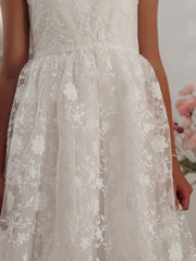 Lucia Girls White Embroidered Dress - A Little Lacey