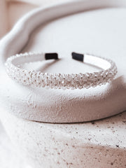 Luna White Beaded Headband - A Little Lacey