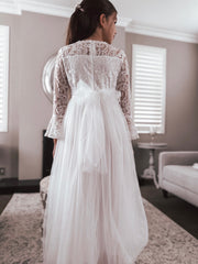 Madeleine Girls White Dress - A Little Lacey