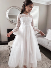 Madeleine Girls White Dress - A Little Lacey