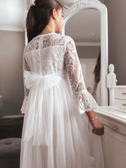 Madeleine Girls White Dress - A Little Lacey
