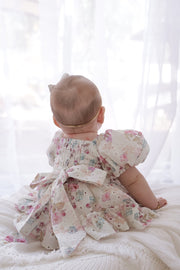 Maisie Puff Sleeve Floral Baby Dress - A Little Lacey