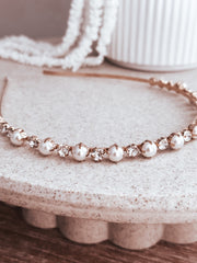 Maisie Girls Gold Headband - A Little Lacey