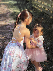 Meadow Floral High Low Girls Dress - A Little Lacey