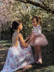 Meadow Floral High Low Girls Dress - A Little Lacey