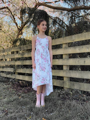 Meadow Floral High Low Girls Dress - A Little Lacey