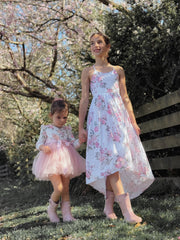 Meadow Floral High Low Girls Dress - A Little Lacey