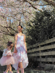 Meadow Floral High Low Girls Dress - A Little Lacey