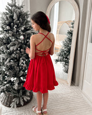 Mia Girls Red Christmas Dress - A Little Lacey