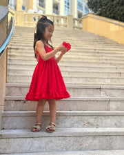 Mia Girls Red Christmas Dress - A Little Lacey