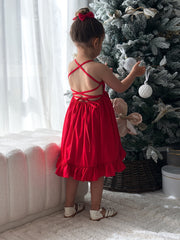 Mia Girls Red Christmas Dress - A Little Lacey