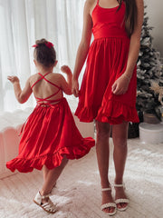 Mia Girls Red Christmas Dress - A Little Lacey