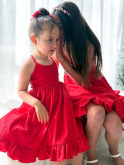 Mia Girls Red Christmas Dress - A Little Lacey