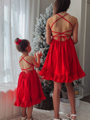 Mia Girls Red Christmas Dress - A Little Lacey