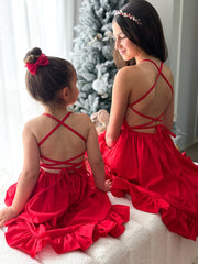 Mia Girls Red Christmas Dress - A Little Lacey