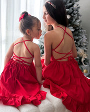 Mia Girls Red Christmas Dress - A Little Lacey