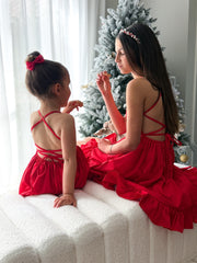 Mia Girls Red Christmas Dress - A Little Lacey
