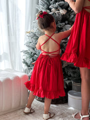 Mia Girls Red Christmas Dress - A Little Lacey