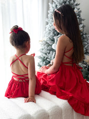 Mia Girls Red Christmas Dress - A Little Lacey