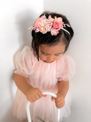 Nina Sparkle Peach Baby Girls Romper - A Little Lacey