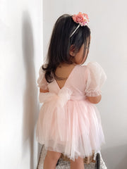 Nina Sparkle Peach Baby Girls Romper - A Little Lacey