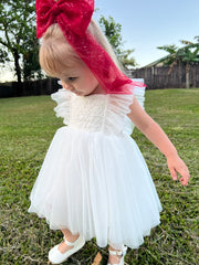 Noa Girls White Embroidered Dress - A Little Lacey