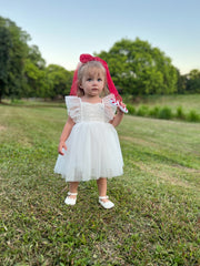 Noa Girls White Embroidered Dress - A Little Lacey