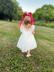 Noa Girls White Embroidered Dress - A Little Lacey