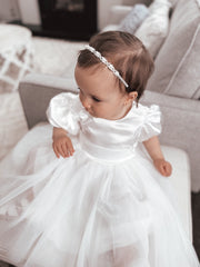 Nova Girls Pearl & Diamnate Silver Headband - A Little Lacey