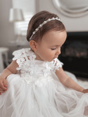 Nova Girls Pearl & Diamnate Silver Headband - A Little Lacey