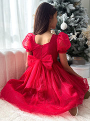 Nina Red Sparkle Christmas Dress - A Little Lacey