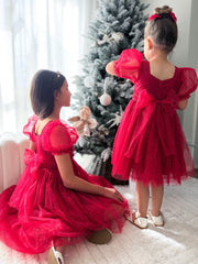 Nina Red Sparkle Christmas Dress - A Little Lacey