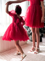 Nina Red Sparkle Christmas Dress - A Little Lacey