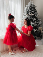 Nina Red Sparkle Christmas Dress - A Little Lacey