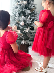 Nina Red Sparkle Christmas Dress - A Little Lacey