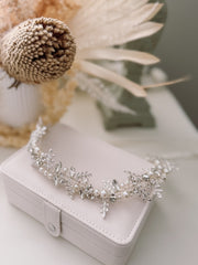 Olivia Girls Pearl & Diamante Headpiece - A Little Lacey