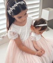 Olivia Girls Pearl & Diamante Headpiece - A Little Lacey
