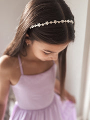 Penelope Girls Gold Floral Headband - A Little Lacey