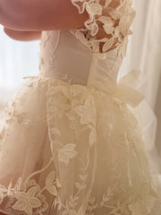 Petal Ivory Embroidered Baby Dress - A Little Lacey